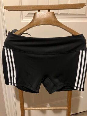 NWOT adidas Black High-Rise 3-Stripe Bike Shorts XXL